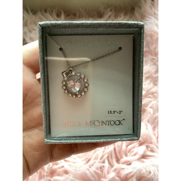 New cubic zirconia Jessica Mcclintook necklace - Picture 1 of 3